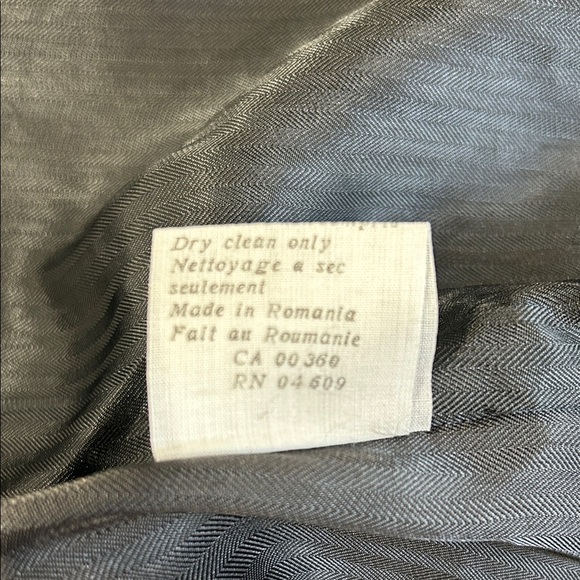 Women/Mens Charcoal Trench Coat made in Romania with wool, unisex - Picture 4 of 12